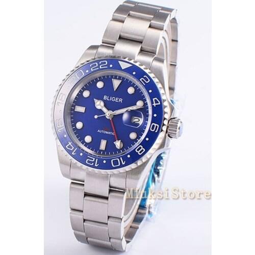 40mm Sapphire Crystal montre pour acier inoxydable Poignet Date Analogique montres Hommes Marque Horloge Waterproof men watch
