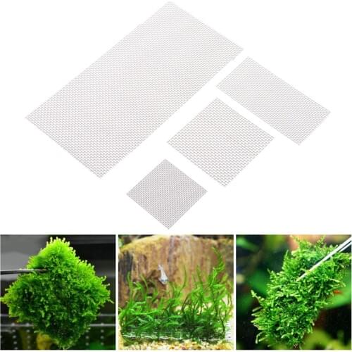 Square Stainless Steel Aquarium Plant Moss Weed Carrier Wire Mesh Fish Tank Mini Water Grass Lawn Pad Aquatic Decoration