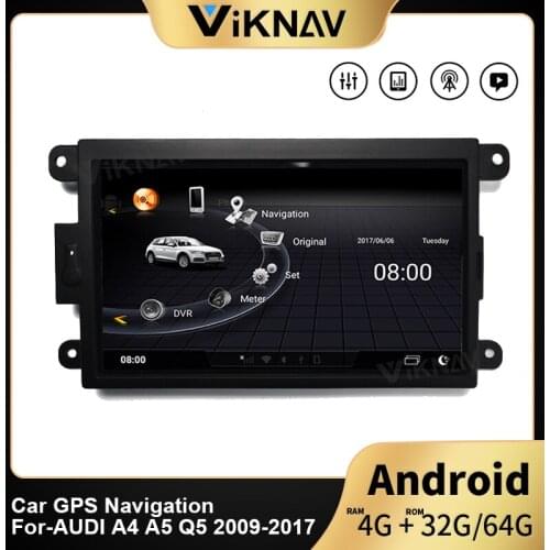 Android GPS navigation Car radio For-AUDI A4 A5 Q5 2009 2010 2011 2012 2013 2014 2015 2016 2017 Auto multimedia player