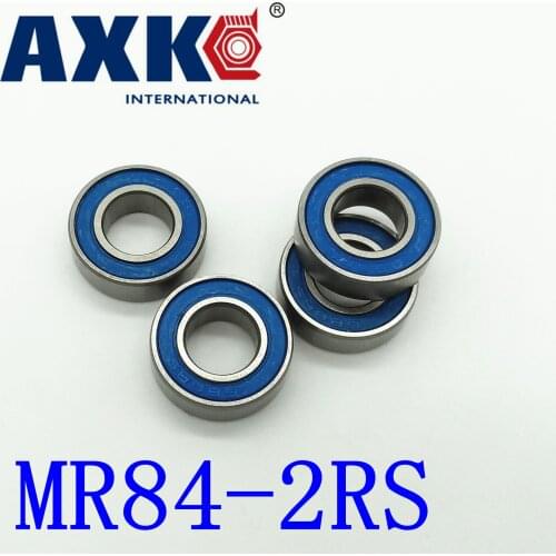 Axk High Quality 10pcs Mr84-2rs Abec-5 4*8*3 Mm Miniature Ball Bearings Mr84rs L840 Blue Rubber Seal Cover