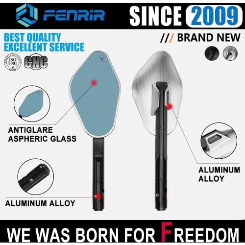 FENRIR Motorcycle Side Mirrors for Honda Suzuki GSR 600 750 Benelli BMW Yamaha MT03 MT07 MT09 MT10 KTM Triumph Ducati Kawasaki