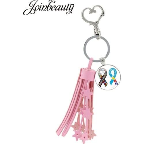 JOINBEAUTY DIABETES Emergency Medical Alert Tassel keychain Pendant key chain For Women Bag Bugs Car key ring MA52