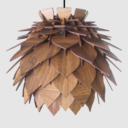 Design Otto Lotus Decorative Chandelier Pendant Lamp Lampshade floor lamp Hat Walnut