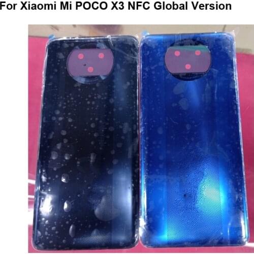 For Xiaomi Mi POCO X3 NFC Global Version Back Battery Cover Door Housing case Rear Glass Replace parts For Xiaomi Mi POCO X 3