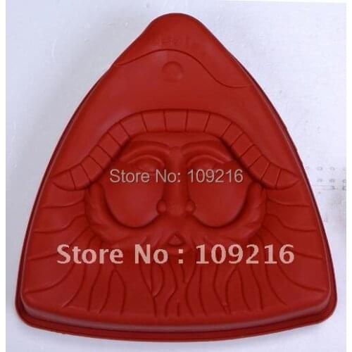 Green Good Quality 100% Food Grade Silicone Cake Mold/Chocolate Mold/Muffin Cupcake Pan Father Christmas DIY Mold