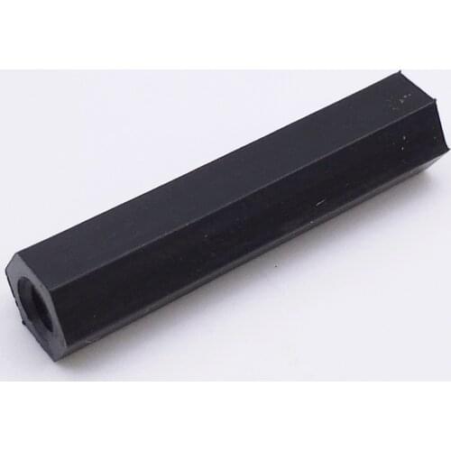 M3x5 Nuts Hex PCB Spacer Standoff Pillar Female to Female Plastic Nylon Accessories for UAV Quadrotor Black Pack 100