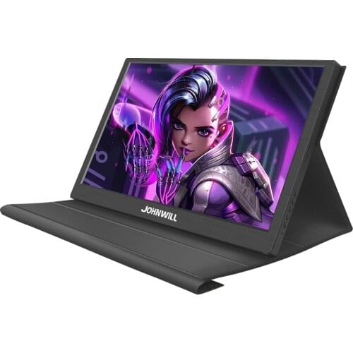 15.6 inch Portable Monitor HD Slim 1920x1080 IPS Gaming Display with 2 Type-C USB-C HDMI Port for Window PS3/PS4/Xbox 360 PC CNC