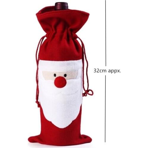 Wine Bottle Cover Bag Decoration Home Party Santa Claus Christmas Party Dinner Decoration Party
