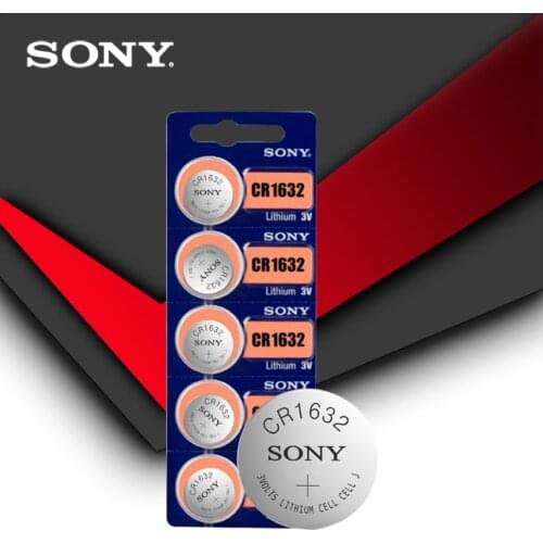 5pc/lot Sony Original 100% CR1632 Button Cell Battery For Watch Car Remote Key cr 1632 ECR1632 GPCR1632 3v Lithium Battery