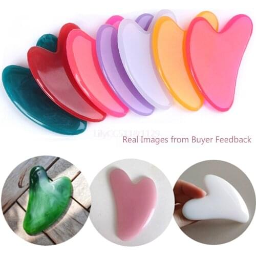 1 Pieces SPA Massage Beeswax Guasha Scraping Massage Scraper Face Massager Acupuncture Gua Sha Board
