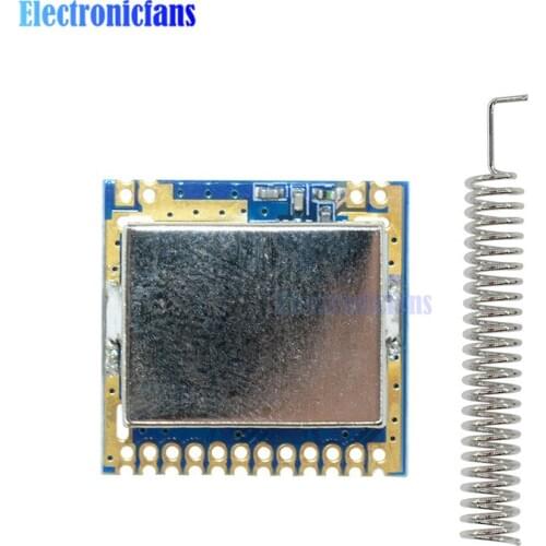 Mini SI4463 2000M Remote Wireless Transceiver Module 433Mhz With Spring Antenna 1.8-3.6 V -40 ~ + 80 degree Hot Sale