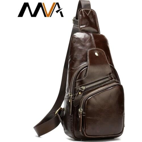 MVA Breast Package Mens Sling Bags USB Charging Men Bags Shoulder Crossbody Chest Pack Anti Theft Fashion Chest Bags For Male