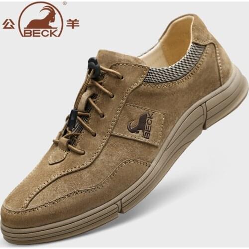 BECK 2020 genuine leather upper sneaker Shoes Anti-skid Breathable soft durable outsole comfortable versatile shoes for men