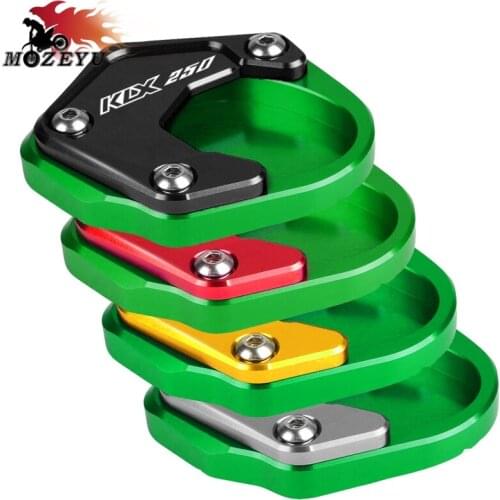 New For KAWASAKI KLX250 2009-2016 2015 2014 2013 2012 2011 2010 CNC Aluminum Side Stand Extension Pad Enlarger Plate Kickstand