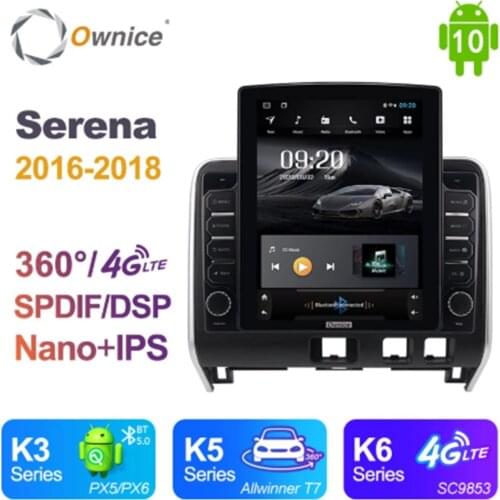 Ownice Octa 8 Core Android 10.0 Car Radio forNissan SERENA 2016 2017 2018 GPS Multimedia Stereo PlayerTesla Style