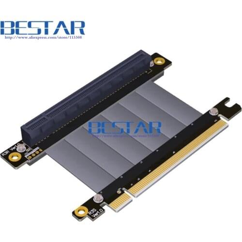 Elbow Design Gen3.0 PCI-E 16x To 16x 3.0 Riser Cable 5cm 10cm 20cm 30cm 40cm 50cm PCI-Express pcie X16 Extender Right Angle