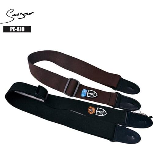 Smiger Guitar Strap Adjustable Cotton Guitar Belt with PU Leather Ends For Universal Acoustic Guitar/ Electric Bass Guitar Belt
