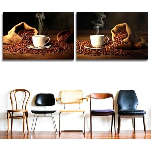 Retro coffee modern oil painting wall pictures for living room canvas painting modern canvas wall picture art home decor posters