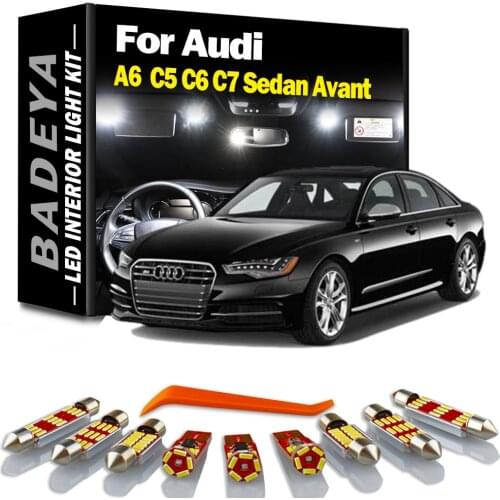 For Audi A6 S6 RS6 C5 C6 C7 4B 4F 4G Quattro Sedan Avant LED Interior Lights Map Dome Trunk Lamp Kit Canbus No Error Bulb