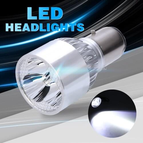 Treyues 1pc BA20D 9W 3LED Motorcycle Headlight Spot Light Fog Driving Lamp White For Scooter ATV Dirtbike