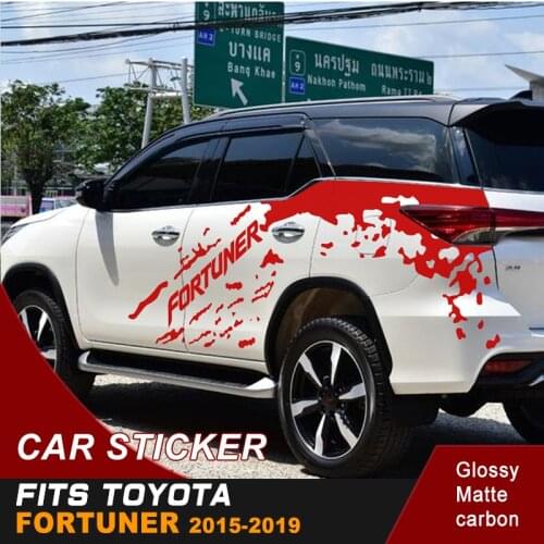 Fit For Toyota Fortuner 2015 2016 2017 2018 2019 Cool Car Stickers Side Body Mud Graphic Vinyl Car Decoration Decals Custom