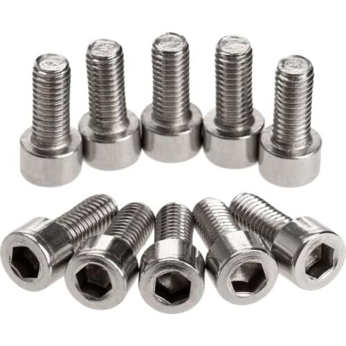 10Pcs Stainless Steel Bicycle Screws for Most Mountain Bike Water Bottle Holder Cages Racks Enhancement M5 Hexagon Bolt Screws
