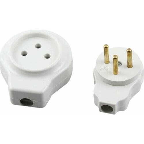 3Pin Israel Female Socket 16A 250V Electrical Power Rewireable Socket Extension Cord Connector Socket