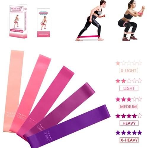 5pcs Resistance Bands Training Fitness Gum Exercise Gym Strength Pilates Sport Rubber Fitness Bands Crossfit Workout Equipment