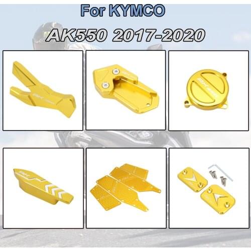 2017-2020 Five Colors Motorcycle Accessories For KYMCO AK550 Decoration Drive Shaft and Rocker Arm Cover Footboard Kickstand