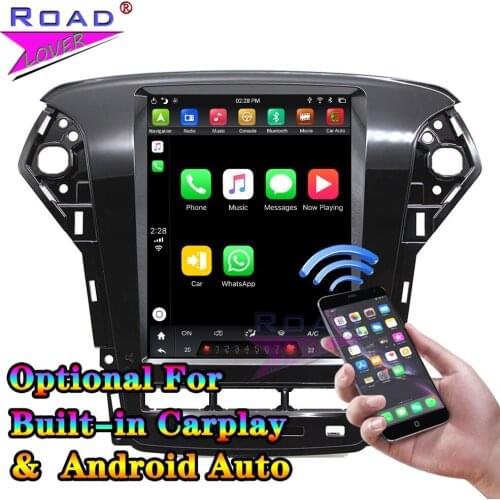 For Ford Mondeo 2011-2015 Tesla Style Car Multimedia Player Android 9.0 PX6 4G+64G 6 Core 9.7" GPS Radio Stereo Tape Recorder