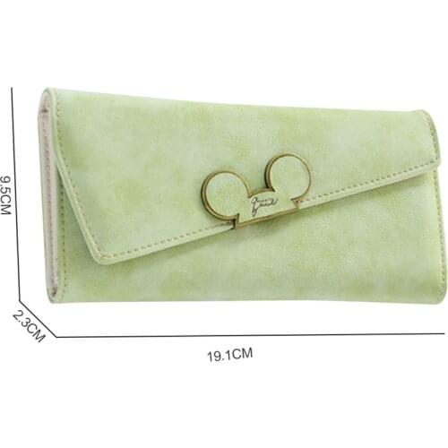BENVICHED Fashion designer Color Scrubs Long Women Wallet Ladies Mickey Phone Purse Coin purses holders Lady Pocket Wallets D232