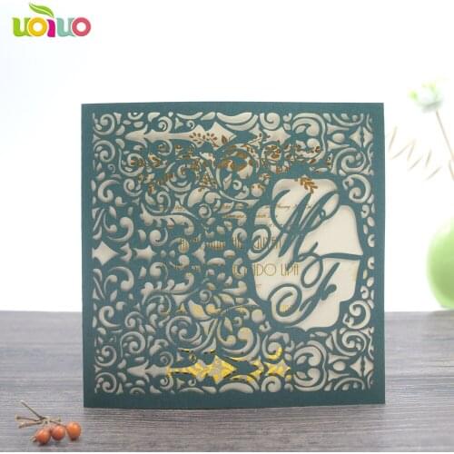 Free shipping 50set inc187 Handmade paper crafts laser cut invitation cards colorful card invitation with free design free logo