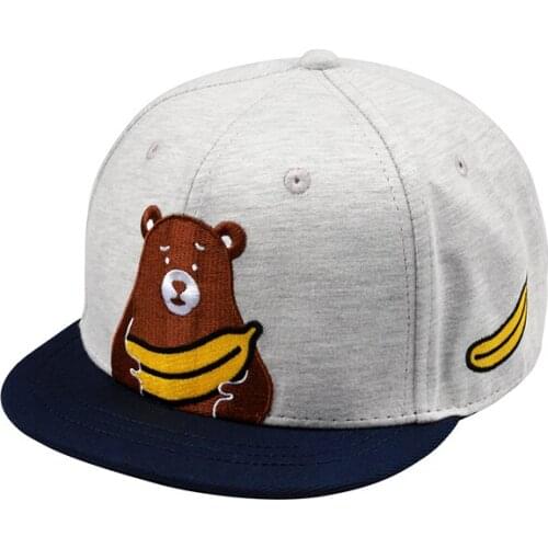 2018 Unisex Top Quality Bear Embroidery Baseball Cap Snapback Hip Hop UKUMA Caps Gay Bear Short Brim Hat Circumference: 54-63 cm