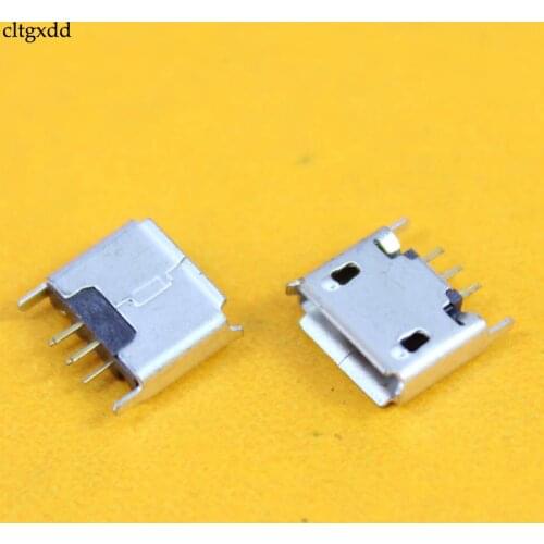 Cltgxdd 5pin Micro USB Jack Square port Vertical Micro data charging female socket 5pin jack 180 degree DIP