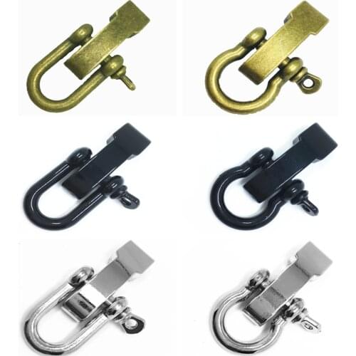 1 set Survival Outdoors Adjustable D-shaped Clasps Screw U-shaped Buckle Carabiner Components for Jewelry DIY Making Findings