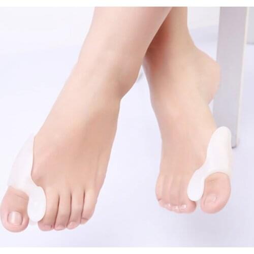 2Pcs Soft Silicone Toe Separator Straightener Thumb Crooked Thumb Toe Aligner Positioning Separator Foot Care Tool