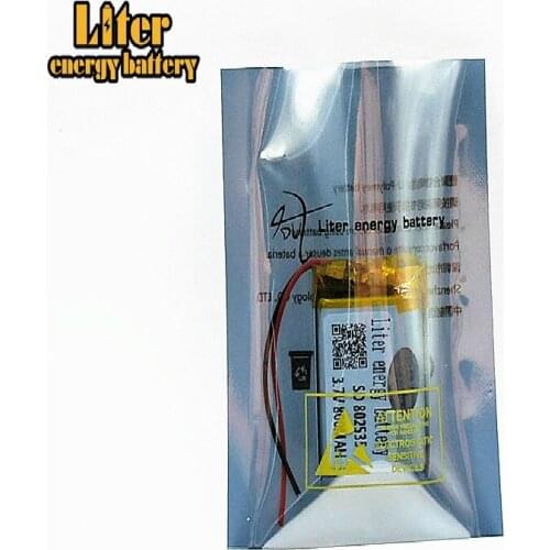 3.7V lithium battery 800MAH polymer battery 802535 For GPS MP3 MP4 MP5 LED Light PDA speakers small toy Rechargeable Li-ion Cell