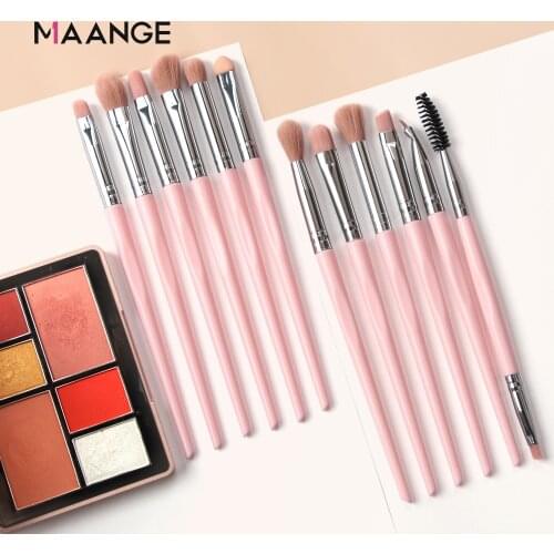 MAANGE Pro 5/12pcs Makeup Brushes Set Eye Shadow Blending Eyeliner Eyelash Eyebrow Make up Brushes Professional Eyeshadow Brush
