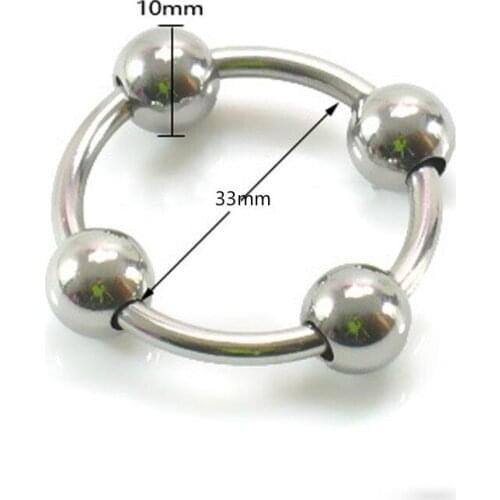 Metal Penis Cock Ring Glans Cage Ejaculation Lock Prolong Aid For Male Erection, sex adults toys