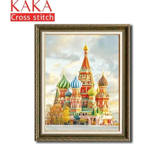 Cross stitch kits,Embroidery needlework sets with printed pattern,11CT-5D canvas for Home Decor Painting,Landscape Full NCKS001