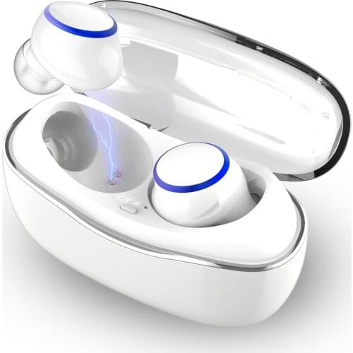 TWS Earbuds Wireless White Touch Control Earphone Bluetooth 5.0 Headset Stereo 40 Hours Play Time with Charging Box Microphone