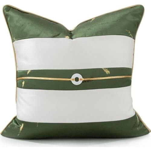Cushion Cover For Outside Garden Chair Living Room Decoration Throw Pillow Case Green White Cojines Sofa Pillow Cover 45x45cm