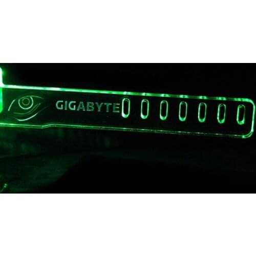 New Green For GIGABYTE PCI HIS LED Luminous Computer Main Box Cool Graphics Custom Support Frame Display Cards Components Jack