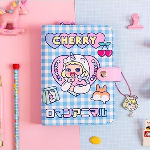 Wholesale 10pcs *A6 Diary Notebook Journal Weekly Ring Binder Notebook Stationery School Supplies Girls Gift