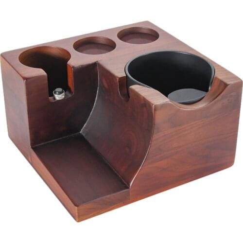 Wood Coffee Filter Tamper Holder Wooden Espresso Tamper Mat Stand Tamper Station