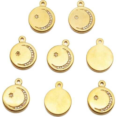 3pcs/lot 100% Stainless Steel Heart Sun Star Moon Pendant DIY Jewelry Charm Wholesale Findings OEM Design Factory Price