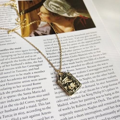 925 Sterling Silver Senseless Be Unruffled By Emotion Forgot Love Rectangular Gold Pendant Abstract Face Simple Necklaces Women