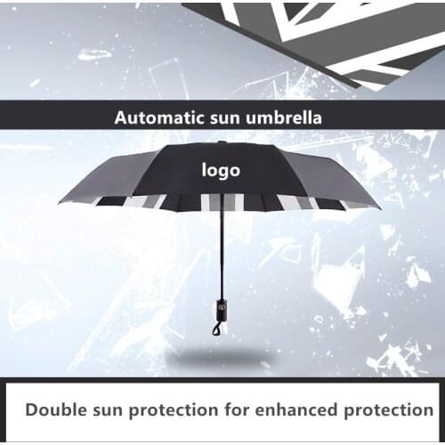 For BMW MINI COOPER dedicated rice flag British umbrellas fully automatic folding car umbrellas