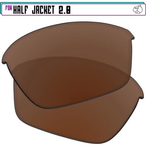 EZReplace Polarized Replacement Lenses for - Oakley Half Jacket 2.0 Sunglasses - Brown