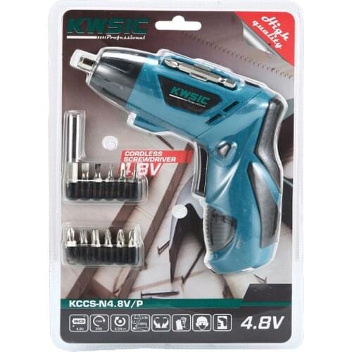 Q84 Plastic-absorbing Packaging Multifunctional Charging Electric Screwdriver Hand Drill 12V Lithium Battery